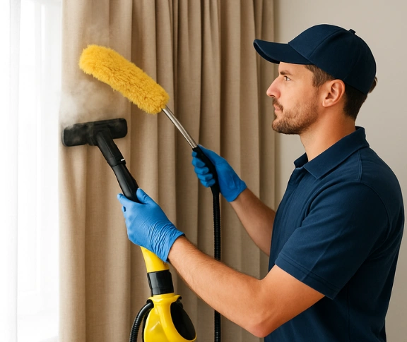 Trusted blind cleaning technician Matty Curtain Cleaning holroyd-nsw QLD