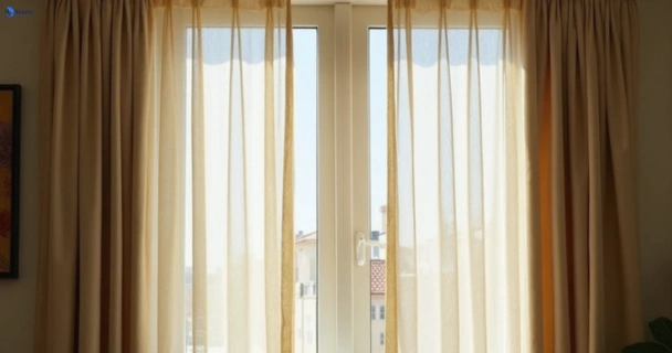 Dusty and dull curtains in holroyd-nsw before steam cleaning